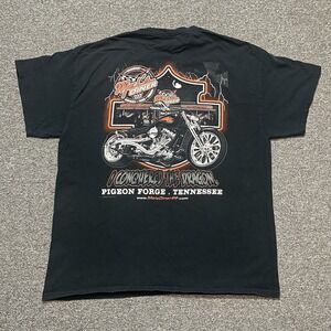 Mens XL‎ Mel's Diner Pigeon Forge Tennessee Motorcycle Graphic T Shirt Black